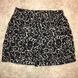 LOFT Patterned A-Line Skirt